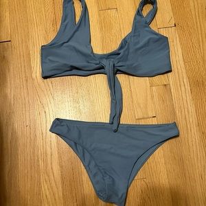 Teal Tie Top Bikini
